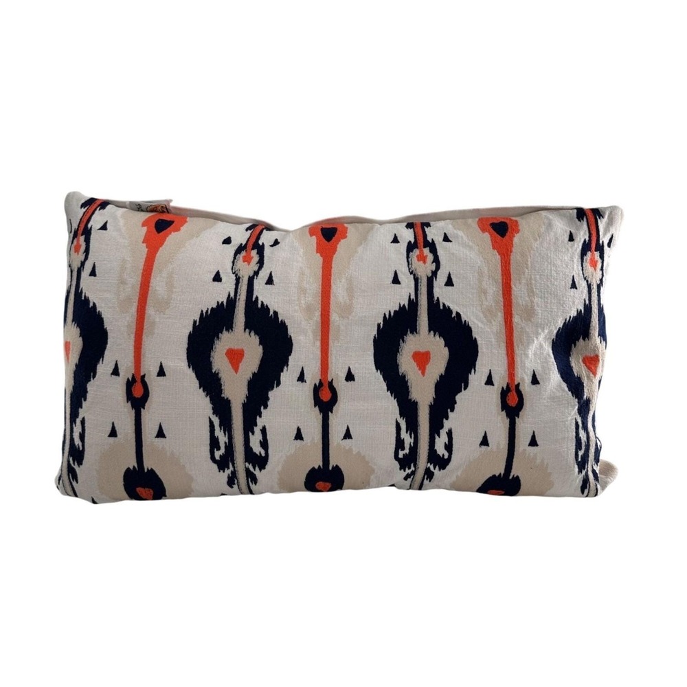 Devi Designs Santorini Emb Ikat Decorative Pillow 14x23 Southwestern Bohemian